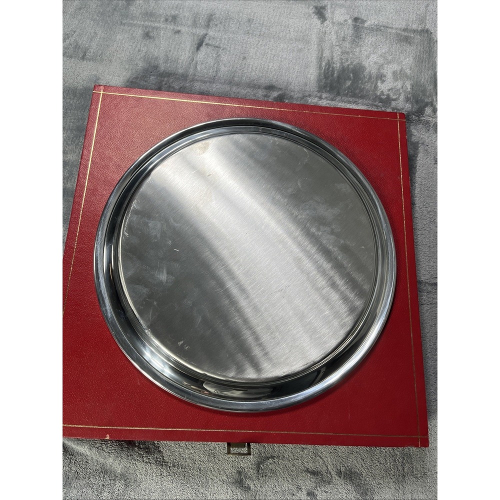 Cartier Pewter Plate IBM Employee Etch Plate 11" Silver Tone Very Good Condition - Picture 3 of 6